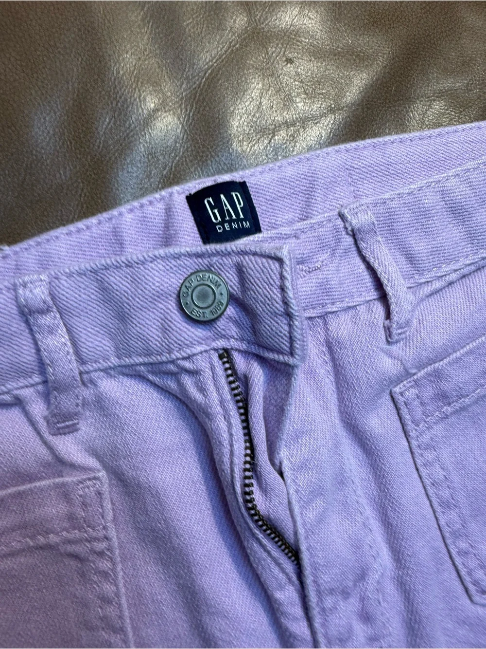 GAP Lavender Wide-Leg High-Rise Jeans